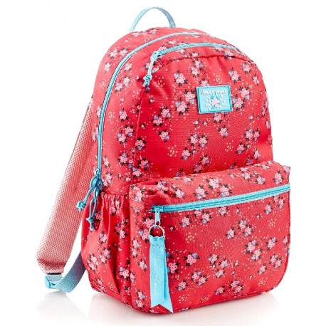 SAC A DOS ROUGE FLEURI 33X28X9CM POUR ENFANT - APLI KIDS MIQUELRIUS-8422593370629-Lilojouets-Questembert-Muzillac-Morbihan