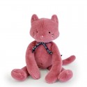PELUCHE CHAT POUDRE DE ROSE 37CM - MAÏLOU - FABRICATION FRANÇAISE