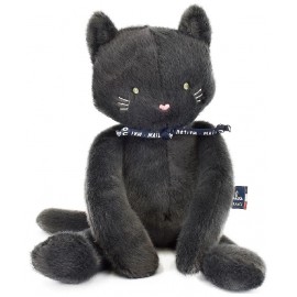 PELUCHE CHAT MÉLOÉ ANTHRACITE 37CM - MAÏLOU - FABRICATION FRANÇAISE-3701221502607-Lilojouets-Questembert-Muzillac-Morbihan