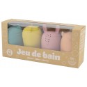 PACK 4 ANIMAUX ASPERGEURS 8CM EN SILICONE POUR JEU DE BAIN - ULYSSE
