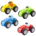 VOITURE DE COURSE EN BOIS 11CM RÉTROFRICTION - ASST DÈS 10 MOIS - ULYSSE