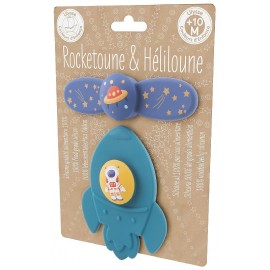 FUSÉE ET HÉLICE SILICONE AVEC VENTOUSES - ROCKETOUNE ET HÉLILOUNE - ULYSSE-3760111717712-Lilojouets-Questembert-Muzillac-Morbiha