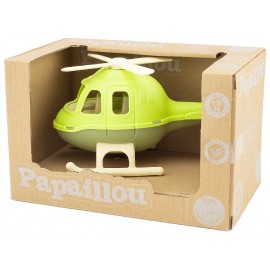 HÉLICOPTÈRE 18CM - DÈS 18 MOIS - PLASTIQUE BIO SOURCÉ - PAPAILLOU ULYSSE-3760111718160-Lilojouets-Questembert-Muzillac-Morbihan