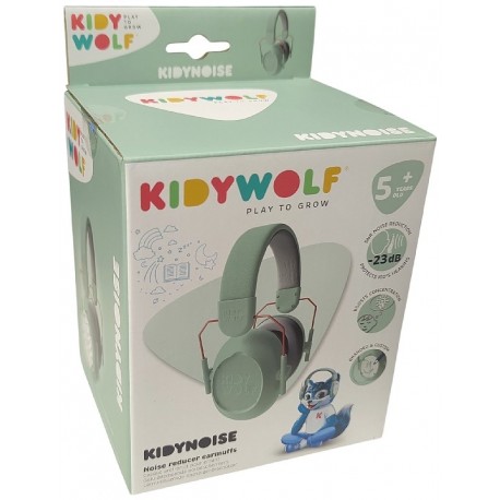 CASQUE ANTI-BRUIT KIDYNOISE VERT - POUR ENFANT 5-12 ANS - KIDYWOLF-5407009181412-Lilojouets-Questembert-Muzillac-Morbihan