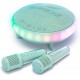 Enceinte karaokÉ portable vert bluetooth avec 2 micros - rechargeable - kidywolf-5407009181788-lilojouets-questembert-muzillac-m