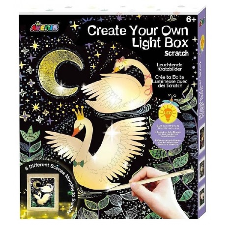 COFFRET CREATIF BOITE LUMINEUSE SCRATCH-ART - 8 TABLEAUX 22X26CM DÈS 6 ANS-6920773314347-Lilojouets-Questembert-Muzillac-Morbiha