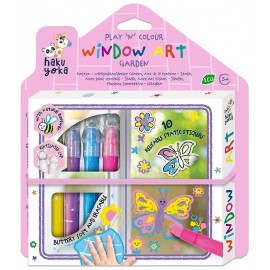 PACK PEINTURE POUR VITRE 4 COULEURS CIRE D'ABEILLE - WINDOW ART JARDIN DÈS 3 ANS