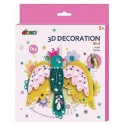 POCHETTE CRÉATIVE DÉCORATION MURALE 3D OISEAU 20X22CM - DÈS 5 ANS