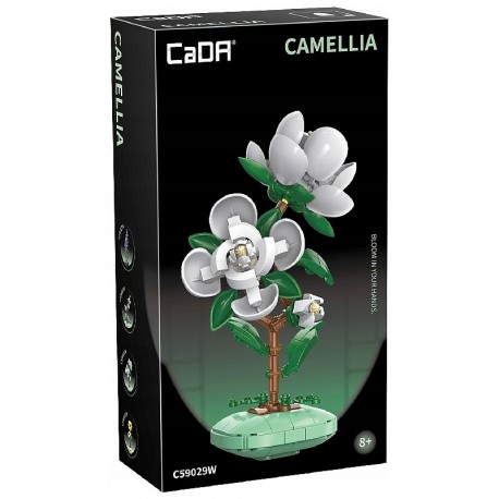 C59029W FLEUR DE CAMÉLIA EN POT - 301 PIÈCES - DÈS 8 ANS - CADA-6948061931632-Lilojouets-Questembert-Muzillac-Morbihan
