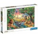 Puzzle rassemblement animaux sauvages africains 98x67cm - clementoni-8005125320813-lilojouets-questembert-muzillac-morbihan