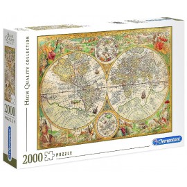 PUZZLE CARTE ANCIENNE 2000 PIÈCES 98X67CM - CLEMENTONI-8005125325573-Lilojouets-Questembert-Muzillac-Morbihan
