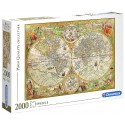 PUZZLE CARTE ANCIENNE 2000 PIÈCES 98X67CM - CLEMENTONI