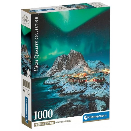 PUZZLE ILES LOFOTEN EN NORVÈGE 1000 PIÈCES 70X50CM AVEC POSTER - CLEMENTONI-8005125397754-Lilojouets-Questembert-Muzillac-Morbih