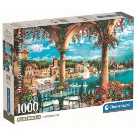 PUZZLE BALCON VUE SUR LAC DE CÔME EN ITALIE 1000 PIÈCES 70X50CM - CLEMENTONI-8005125399307-Lilojouets-Questembert-Muzillac-Morbi