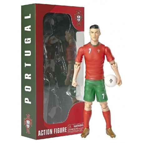 FIGURINE RONALDO 20CM ARTICULÉ AVEC MAILLOT FOOTBALL DU PORTUGAL - ACTION FIGURE-3760046781826-Lilojouets-Questembert-Muzillac-M