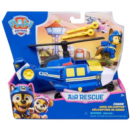 HÉLICOPTERE ET FIGURINE CHASE AVEC ACCESSOIRES - PAT PATROUILLE AIR RESCUE-0681147036758-Lilojouets-Questembert-Muzillac-Morbiha