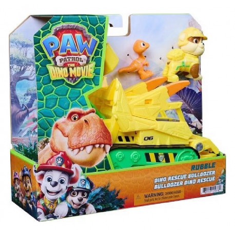 BULLDOZER 20CM AVEC FIGURINES RUBEN ET DINO - DINO RESCUE PAT PATROUILLE-0681147110236-Lilojouets-Questembert-Muzillac-Morbihan