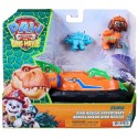 AÉROGLISSEUR 20CM AVEC FIGURINE ZUMA ET DINO - DINO RESCUE PAT PATROUILLE