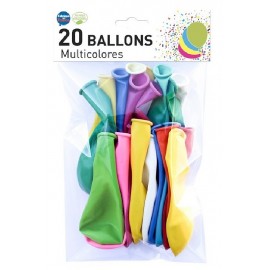 SACHET 20 BALLONS MULTICOLORES 25CM EN LATEX A GONFLER - FABRIQUÉ EN FRANCE-3457000000368-Lilojouets-Questembert-Muzillac-Morbih