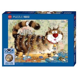 PUZZLE CHERCHE ET TROUVE LE CHAT 1000 PIÈCES 70X50CM - HEYE-4001689300678-Lilojouets-Questembert-Muzillac-Morbihan