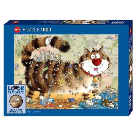 PUZZLE CHERCHE ET TROUVE LE CHAT 1000 PIÈCES 70X50CM - HEYE-4001689300678-Lilojouets-Questembert-Muzillac-Morbihan