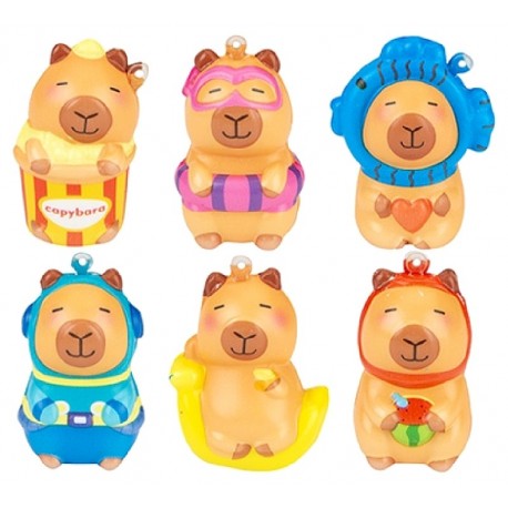 SQUISHY ANTI-STRESS ANIMAL CAPYBARA 55MM - ASST-5050565907424-Lilojouets-Questembert-Muzillac-Morbihan