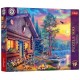 Puzzle cabane au coucher du soleil 500 piÈces 48x34cm - trefl-5900511376173-lilojouets-questembert-muzillac-morbihan