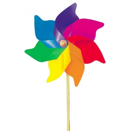 MOULIN A VENT JUMBO DIAMÊTRE 45CM SUPPORT BOIS 78CM ASST-8006612051005-Lilojouets-Questembert-Muzillac-Morbihan