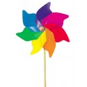 MOULIN A VENT JUMBO DIAMÊTRE 45CM SUPPORT BOIS 78CM ASST