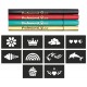 Pack 4 feutres cosmÉtiques dorÉs avec 10 pochoirs - professional studio tattoos-3700802106081-lilojouets-questembert-muzillac-mo