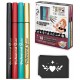 Pack 4 feutres cosmÉtiques dorÉs avec 10 pochoirs - professional studio tattoos-3700802106081-lilojouets-questembert-muzillac-mo