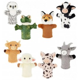 MARIONNETTE PELUCHE ANIMAUX 27CM ASST - KEELECO ECO-RESPONSABLE-5027148030770-Lilojouets-Questembert-Muzillac-Morbihan