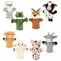 MARIONNETTE PELUCHE ANIMAUX 27CM ASST - KEELECO ECO-RESPONSABLE