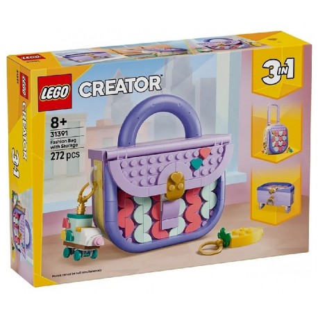31391 SAC FASHION AVEC RANGEMENT - 272 PIÈCES - LEGO CREATOR 3EN1-5702018054840-Lilojouets-Questembert-Muzillac-Morbihan