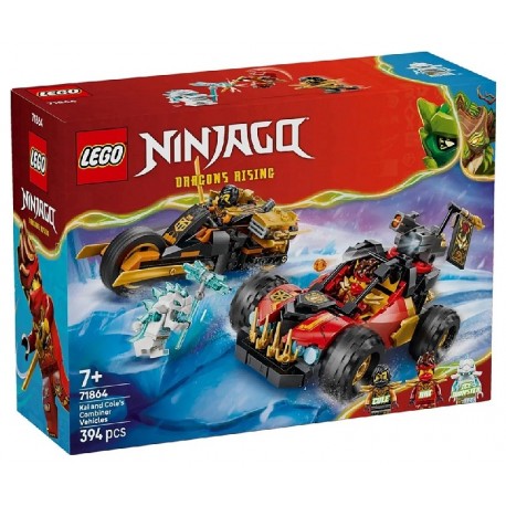 71864 VÉHICULES COMBINABLES DE KAI ET COLE - 394 PIÈCES - LEGO NINJAGO-5702018055809-Lilojouets-Questembert-Muzillac-Morbihan