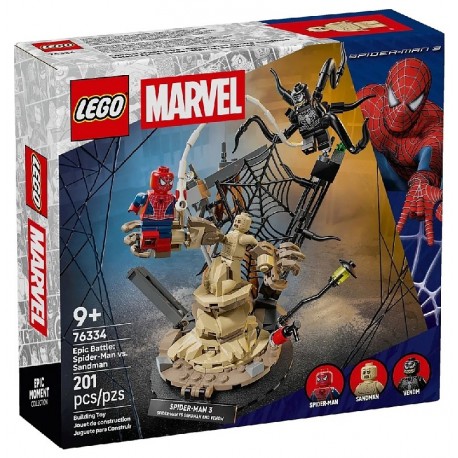 76334 COMBAT LÉGENDAIRE ENTRE SPIDERMAN ET SANDMAN - 201 PIÈCES - LEGO MARVEL-5702018063170-Lilojouets-Questembert-Muzillac-Morb