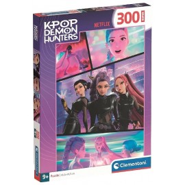 PUZZLE K-POP DEMON HUNTERS 300 PIÈCES 34X49CM - CLEMENTONI-8005125217601-Lilojouets-Questembert-Muzillac-Morbihan