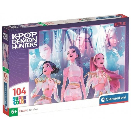 PUZZLE K-POP DEMON HUNTERS 104 PIÈCES 38X27CM - SUPERCOLOR CLEMENTONI-8005125217625-Lilojouets-Questembert-Muzillac-Morbihan