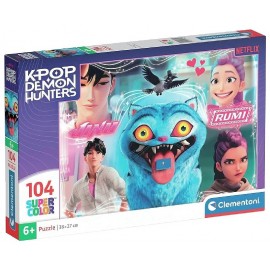 PUZZLE K-POP DEMON HUNTERS 104 PIÈCES 38X27CM - SUPERCOLOR CLEMENTONI-8005125217649-Lilojouets-Questembert-Muzillac-Morbihan