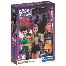 PUZZLE K-POP DEMON HUNTERS 500 PIÈCES 36X49CM AVEC POSTER - CLEMENTONI-8005125356263-Lilojouets-Questembert-Muzillac-Morbihan