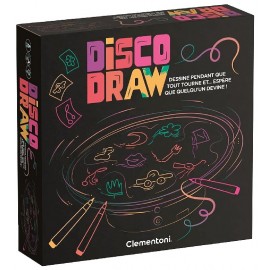 JEU DISCO-O DRAW - JEU D'AMBIANCE DU DISQUE QUI TOURNE DÈS 8 ANS - CLEMENTONI-8005125530410-Lilojouets-Questembert-Muzillac-Morb