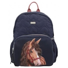 SAC A DOS BLEU MARINE MATELASSÉ CHEVAL MISS MELODY - DEPESCHE-4010070695750-Lilojouets-Questembert-Muzillac-Morbihan