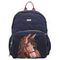 SAC A DOS BLEU MARINE MATELASSÉ CHEVAL MISS MELODY - DEPESCHE