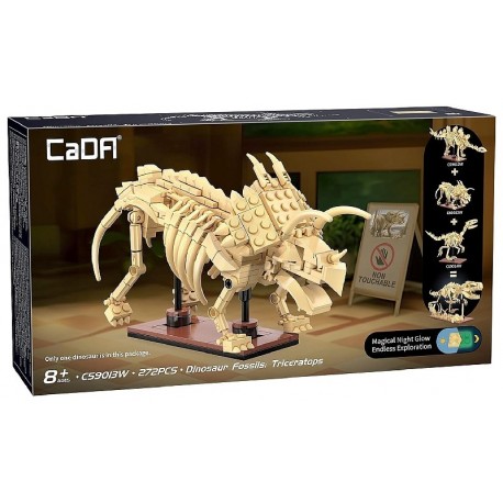 C59013W SQUELETTE DINOSAURE TRICERATOPS - 272 PIÈCES - FOSSILE PHOSPHO. - CADA-6948061930802-Lilojouets-Questembert-Muzillac-Mor