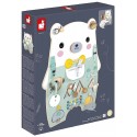 PANNEAU D'ACTIVITÉS BUSY BOARD OURSON EN BOIS - DÈS 18 MOIS - JANOD