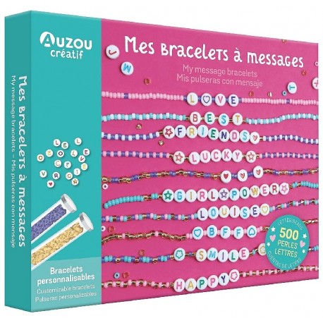 COFFRET BRACELETS A MESSAGES COLORÉS - 500 PERLES LETTRES - DÈS 6 ANS-9791039555142-Lilojouets-Questembert-Muzillac-Morbihan