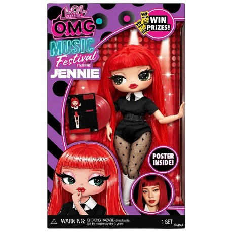 POUPÉE L.O.L JENNIE 23CM AVEC POSTER OMG MUSIC FESTIVAL KPOP-0035051249696-Lilojouets-Questembert-Muzillac-Morbihan