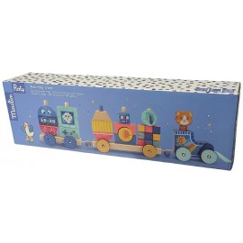 GRAND TRAIN ROLLER EN BOIS A TIRER 21 PIÈCES - PUCE ET PILOU MOULIN ROTY-3575676843727-Lilojouets-Questembert-Muzillac-Morbihan