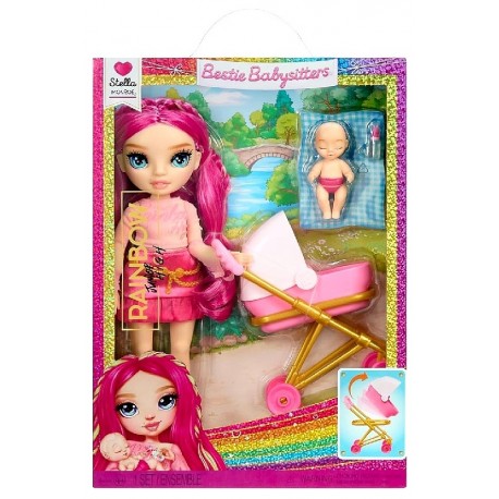 POUPÉE STELLA MONROE 27CM AVEC LANDAU- RAINBOW JUNIOR HIGH - BESTIE BABYSITTERS-0035051248484-Lilojouets-Questembert-Muzillac-Mo