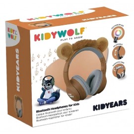CASQUE AUDIO LION BLUETOOTH AJUSTABLE ET RECHARGEABLE - AVEC LEDS - KIDIWOLF-5407009182822-Lilojouets-Questembert-Muzillac-Morbi